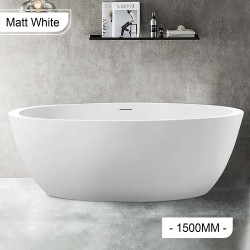 1500x820x580mm Matt White Oval Bathtub Freestanding Acrylic Apron Bath Tub 1500x820x580mm Matt White Oval Bathtub Freestanding Acrylic Apron Bath Tub